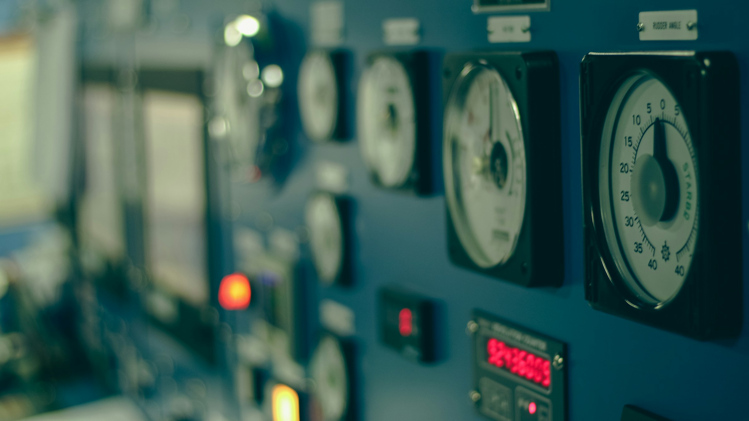 A close-up of a control panel